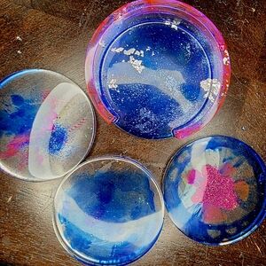 Colorful Resin Coasters Set